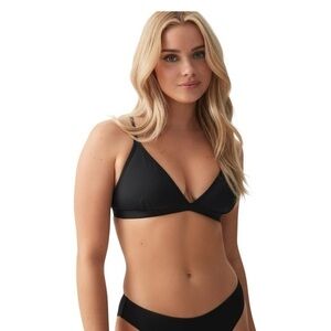 NWOT Ardene Black Triangle Bikini Top XL
